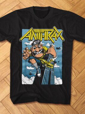 Anthrax Not Man Kong Empire State Graphic Tee Metal Fashion Shirt
